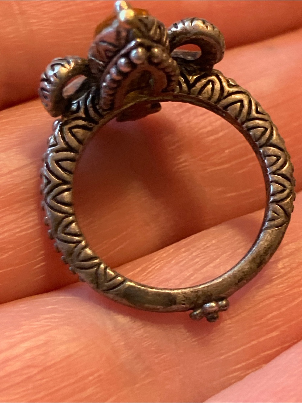 Barbara Bixby 18K + Sterling Silver Ring Sz 6 - Picture 5 of 7